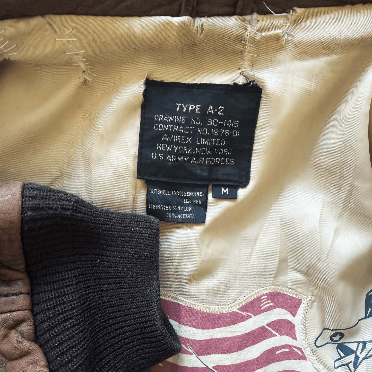 Avirex 1988 Original A2 Leather Flight Jacket - M | Medium, Brown