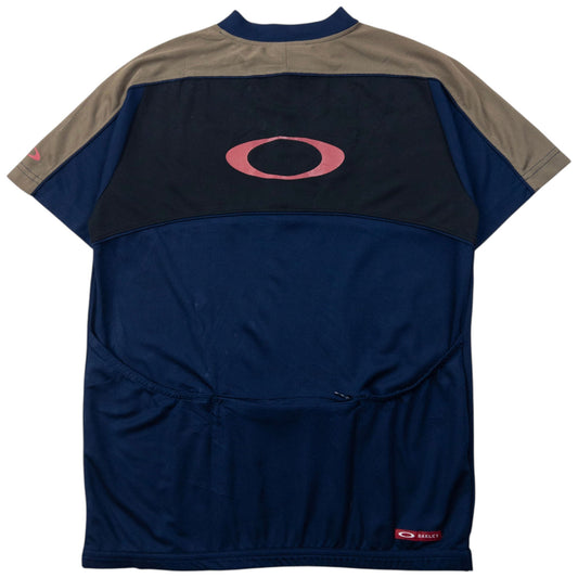 Vintage Oakley Q Zip Cycling T Shirt Size S