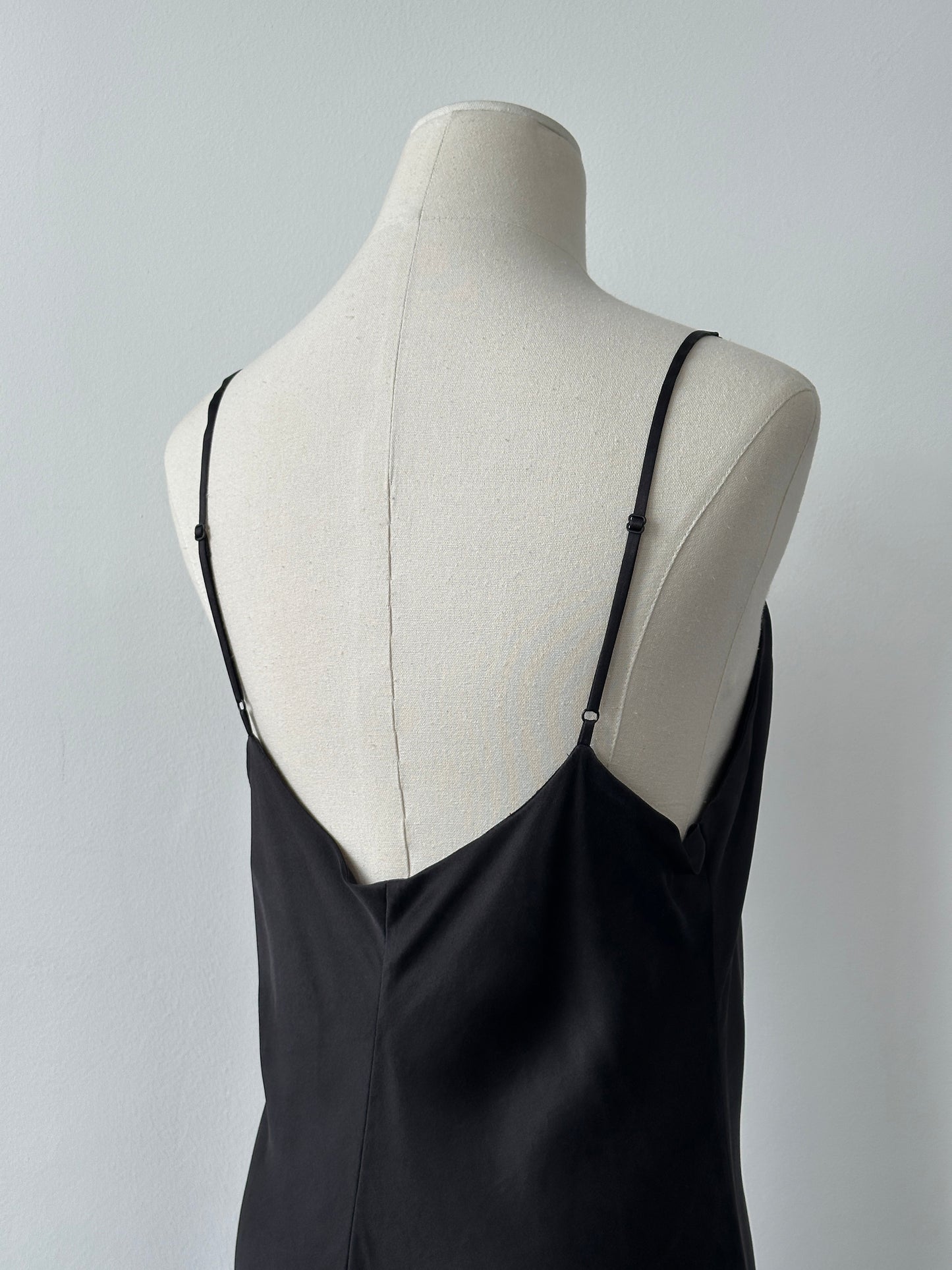 Vintage 2000s Pure Silk Minimal Slip Dress - L