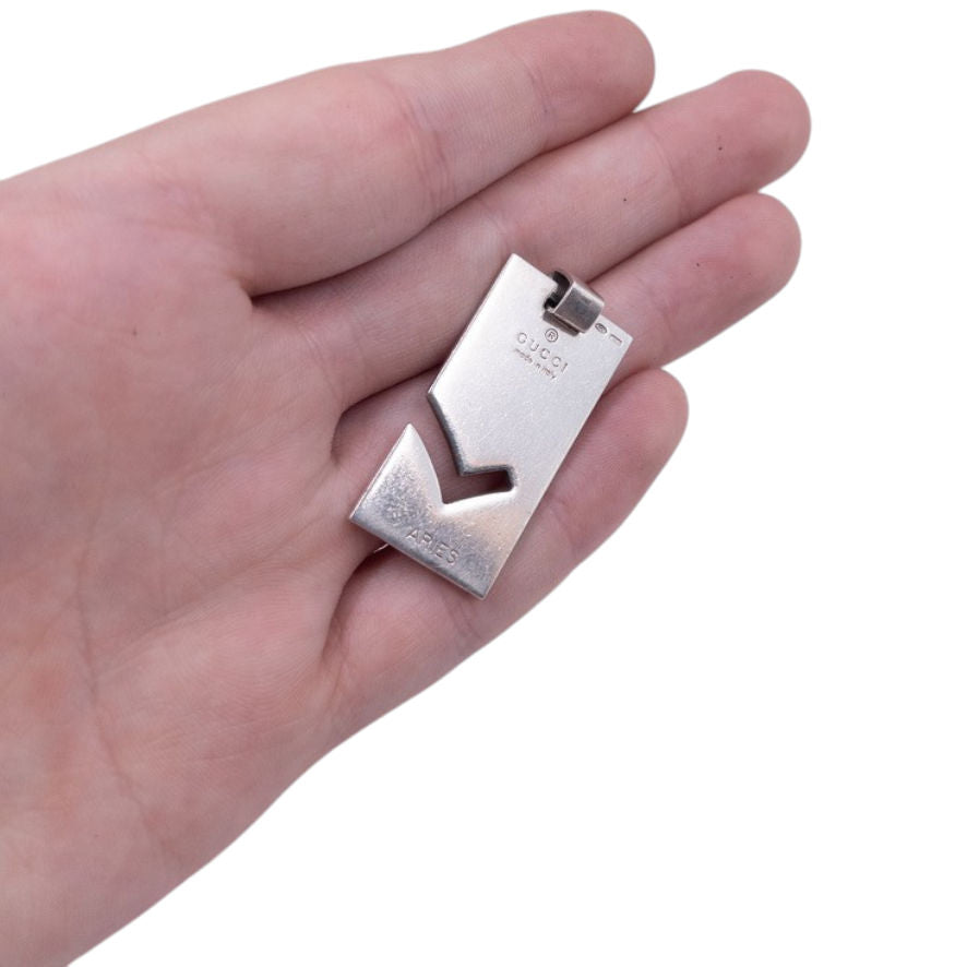 Vintage Gucci Silver Aries Pendant