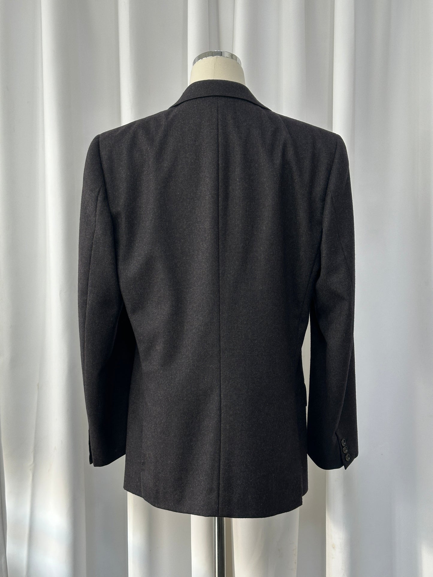 Burberry 1990s Pure Brushed Wool Single Breasted Blazer - 38R/M