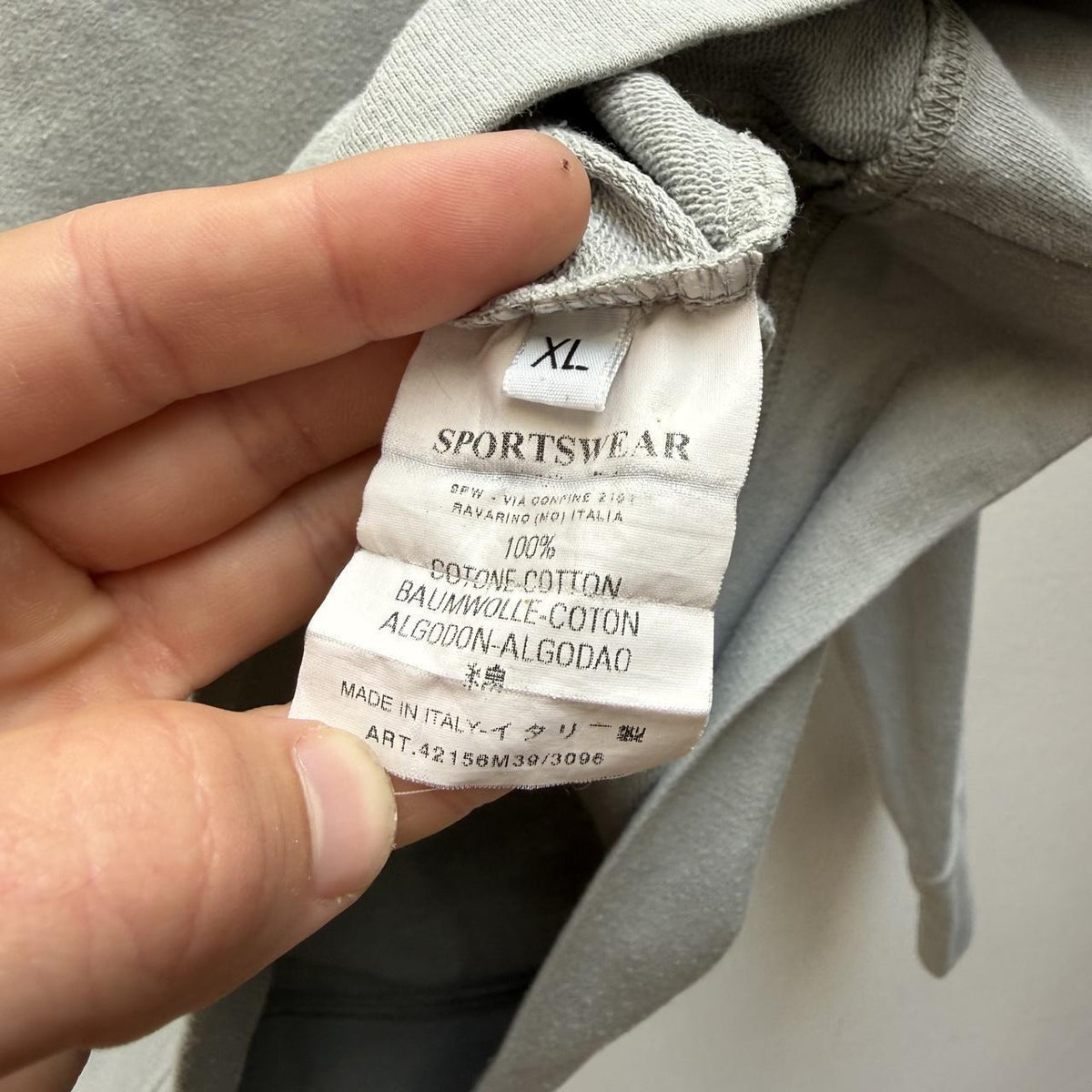 Stone Island Vintage Early 2000s Embroidered Spellout Sweatshirt (XL) | Extra Large, Grey