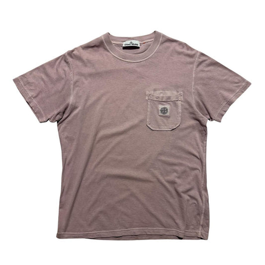 Stone Island Side Pocket T-Shirt | Large, Mauve