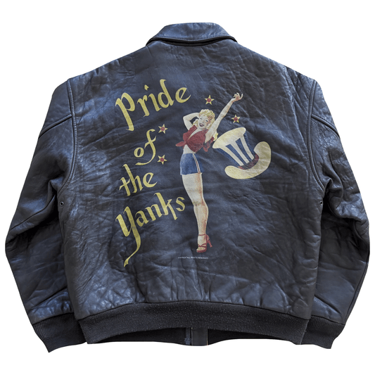 Avirex 'Pride of The Yanks' 90's A2 Leather Flight Jacket - S | S / M, Red