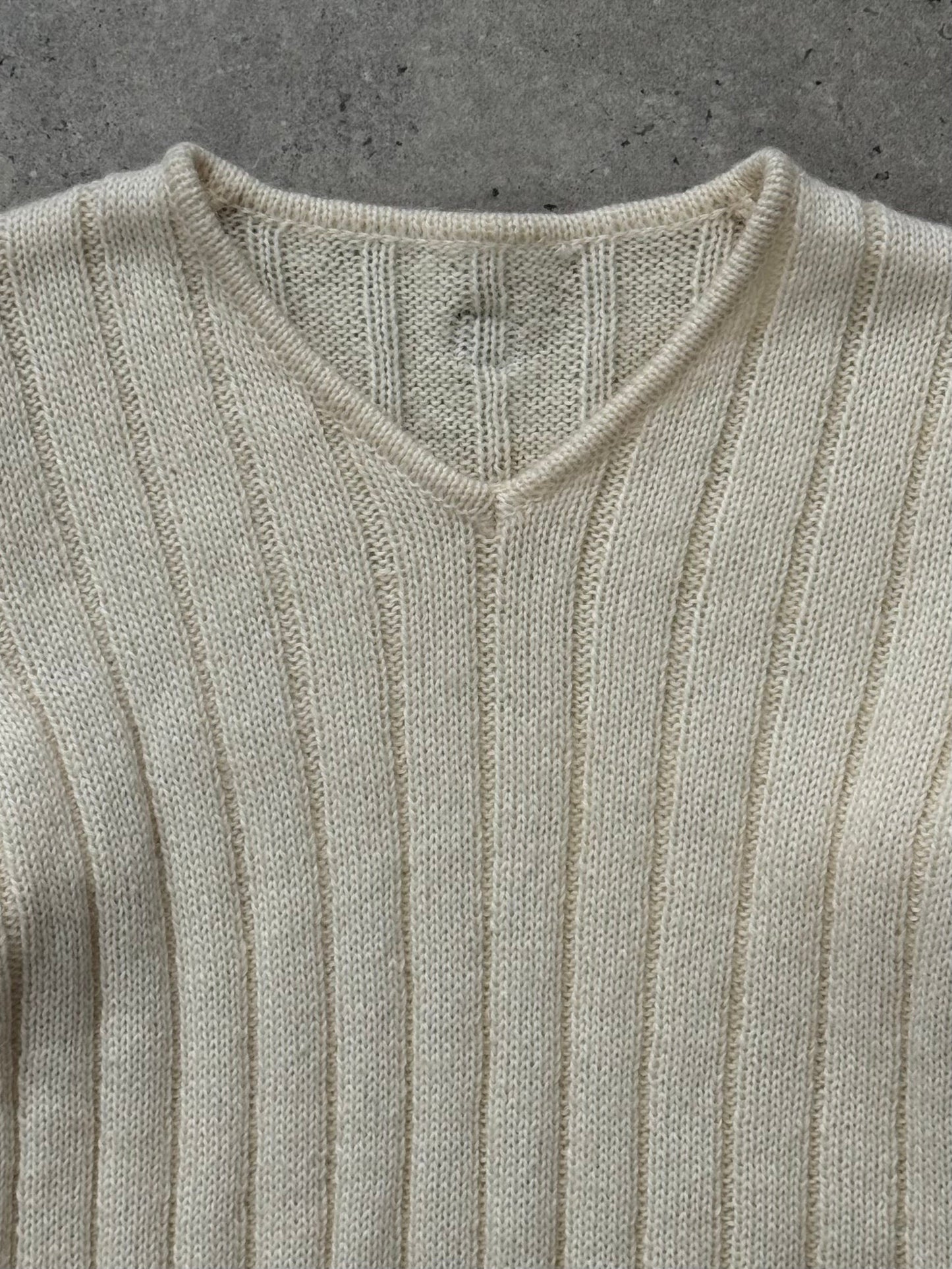 Valentino 1990s Wool Mohair V Neck Knitted Jumper - S