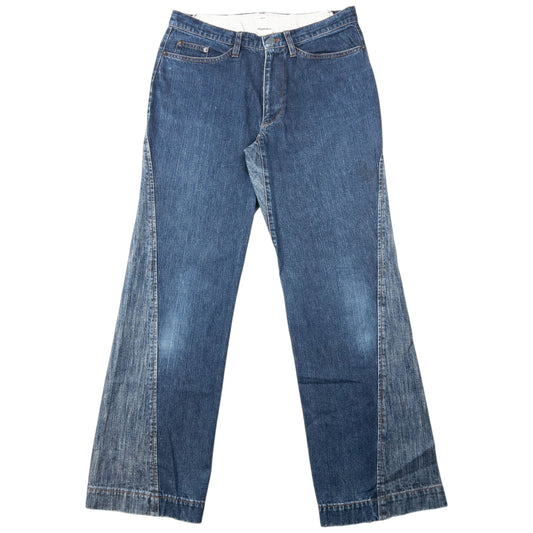 Vintage 90s Plantation By Issey Miyake Contrast Denim Jeans Size W29 | W29, Blue