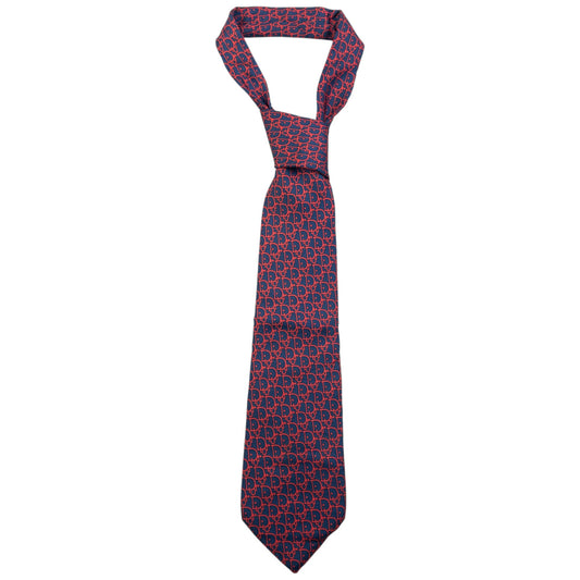 Vintage 90s Dior Monogram Silk Tie | O/S, Navy