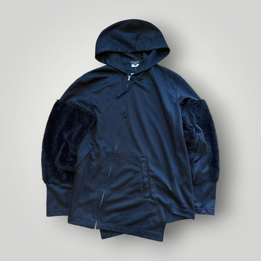 Comme des Garçons Homme Plus Asymmetrical Zip Up Hoodie L | O/S, Navy