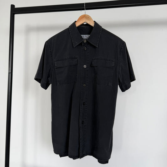 1990s dirk bikkembergs short sleeve shirt | O/S, Black