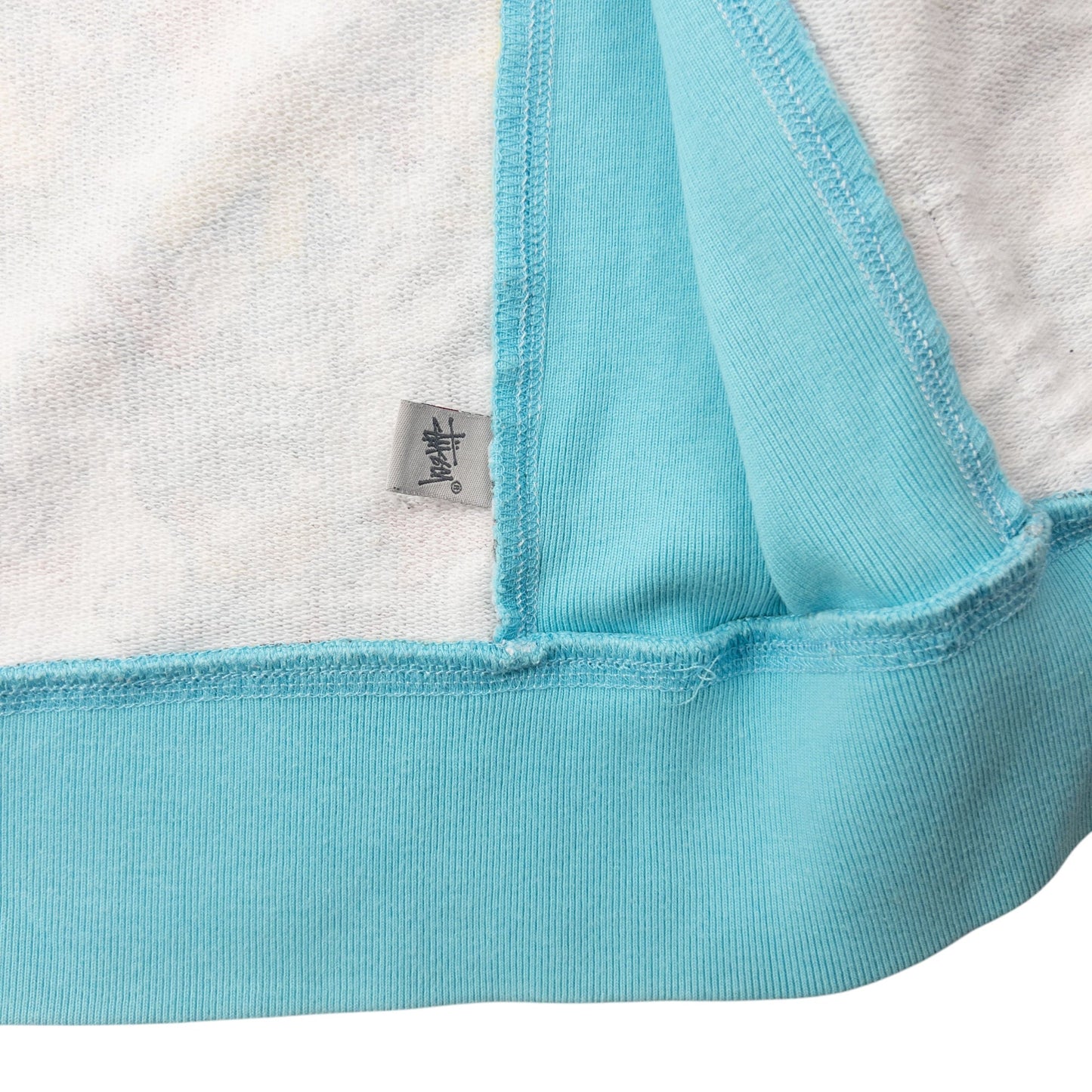 Vintage Stussy Sticker Pattern Zip Up Hoodie Size M