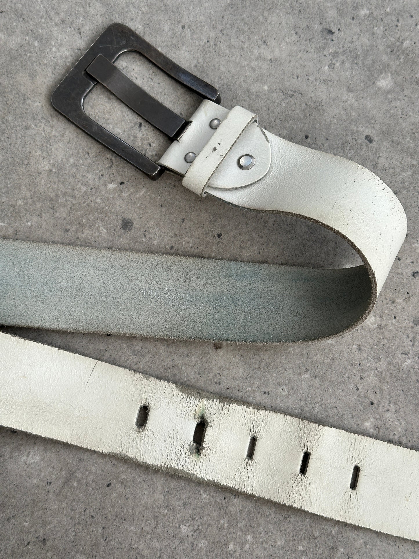 Vintage 1990s Leather Chunky Belt - W34-38
