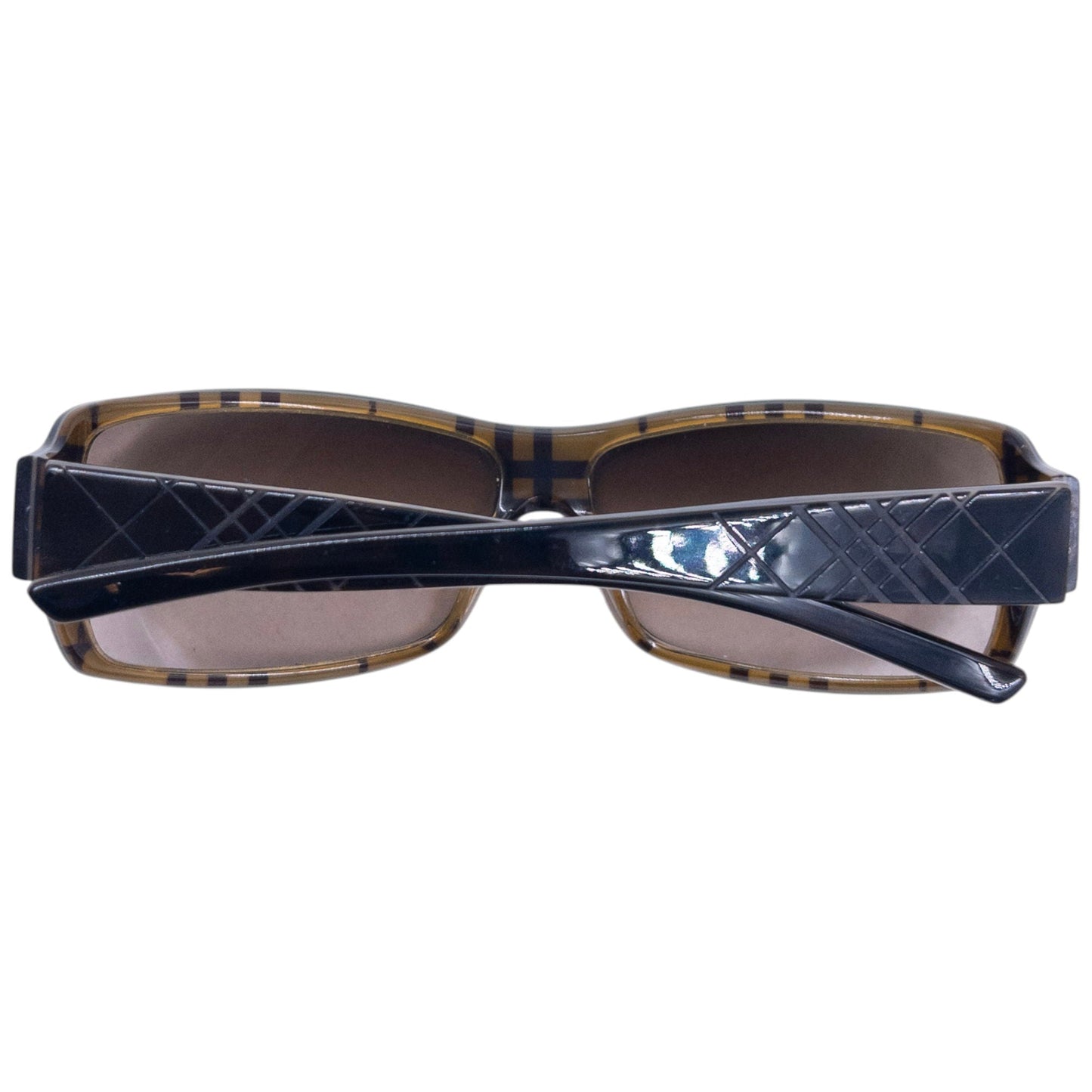 Vintage Burberry Nova Check Embossed Tortoise Shell Sunglasses