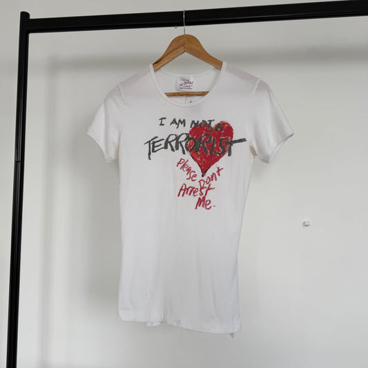 2005 vivienne westwood “terrorist” tee | O/S, Red