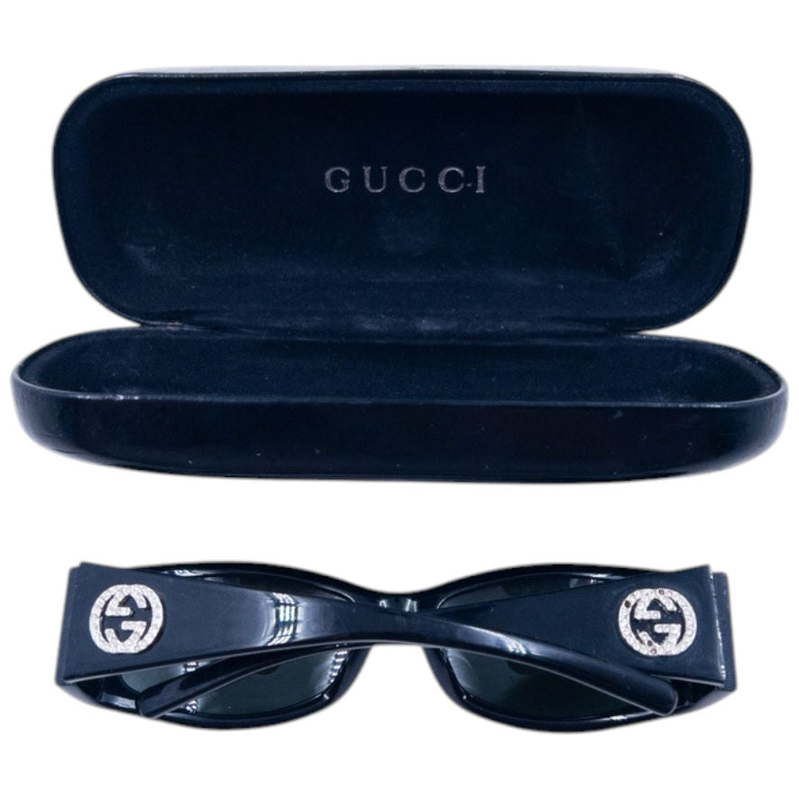 Vintage 2000s Gucci By Tom Ford Diamanté Sunglasses | O/S, Black