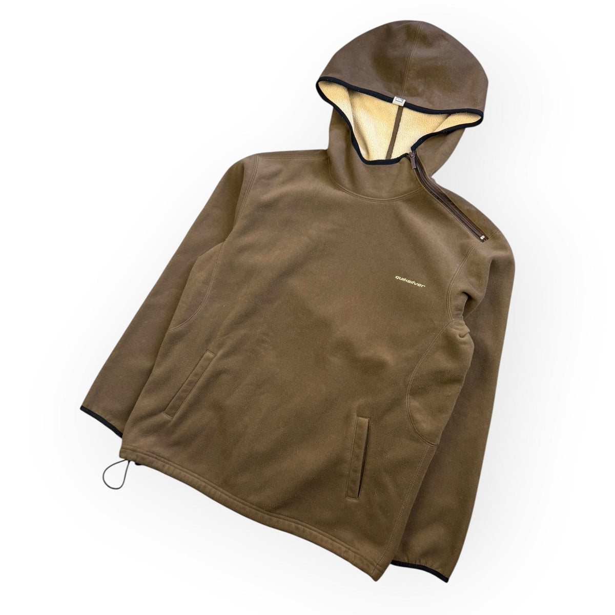 Quiksilver Shoulder Zip Fleece Hoodie Brown (XL) | XL, Multicoloured