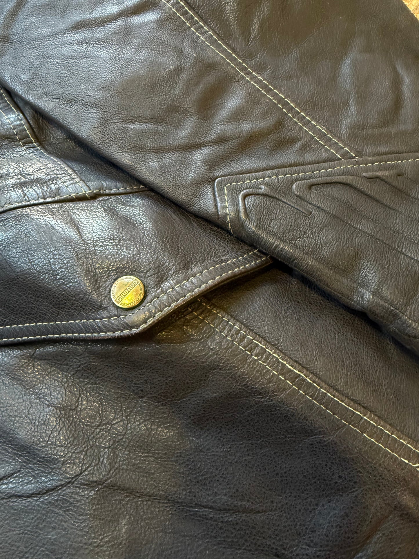 Marithé François Girbaud 1990's Leather Embossed Jacket L/XL