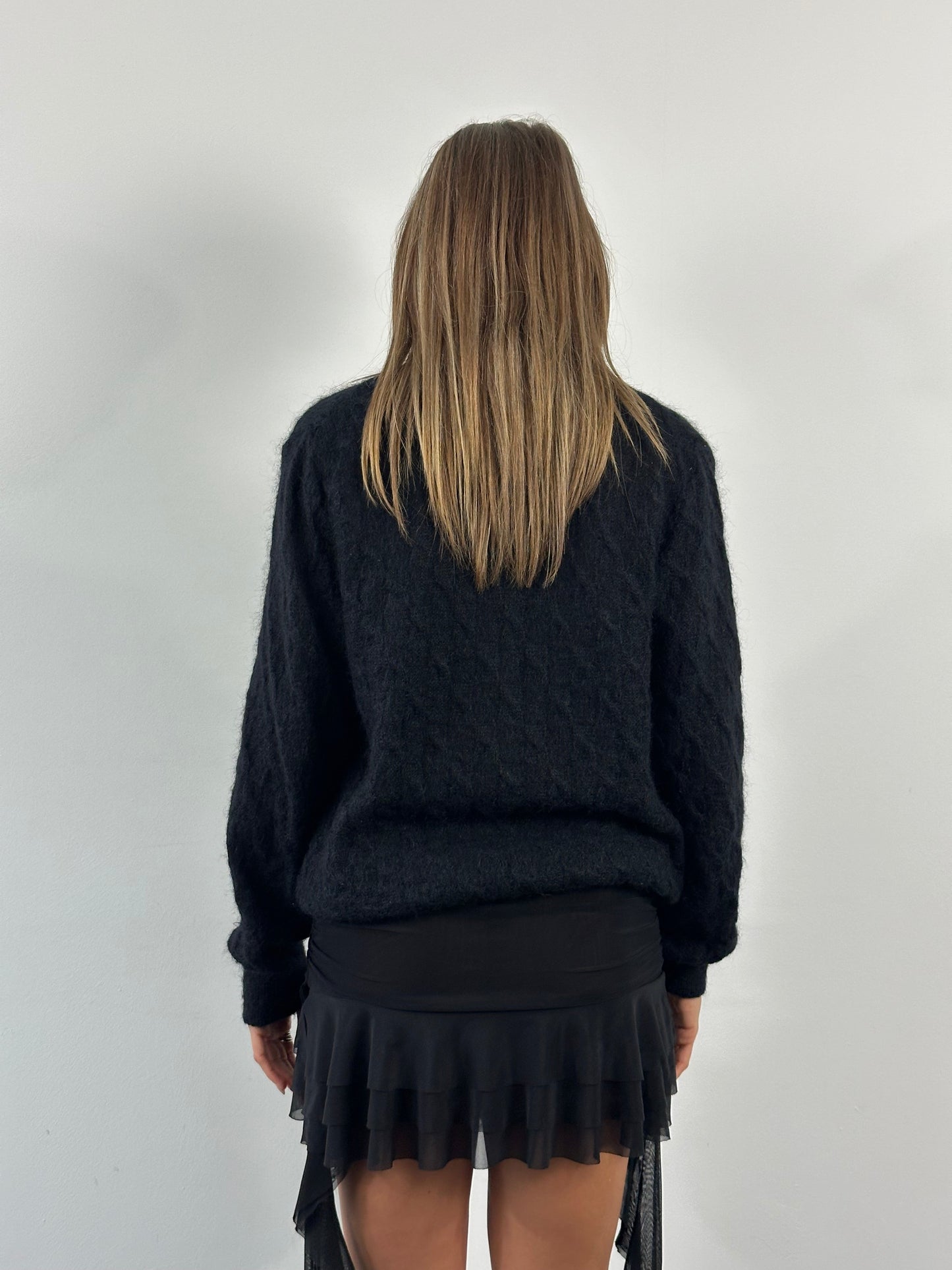 Italian Vintage 1990s Mohair Knitted Cardigan - M/L