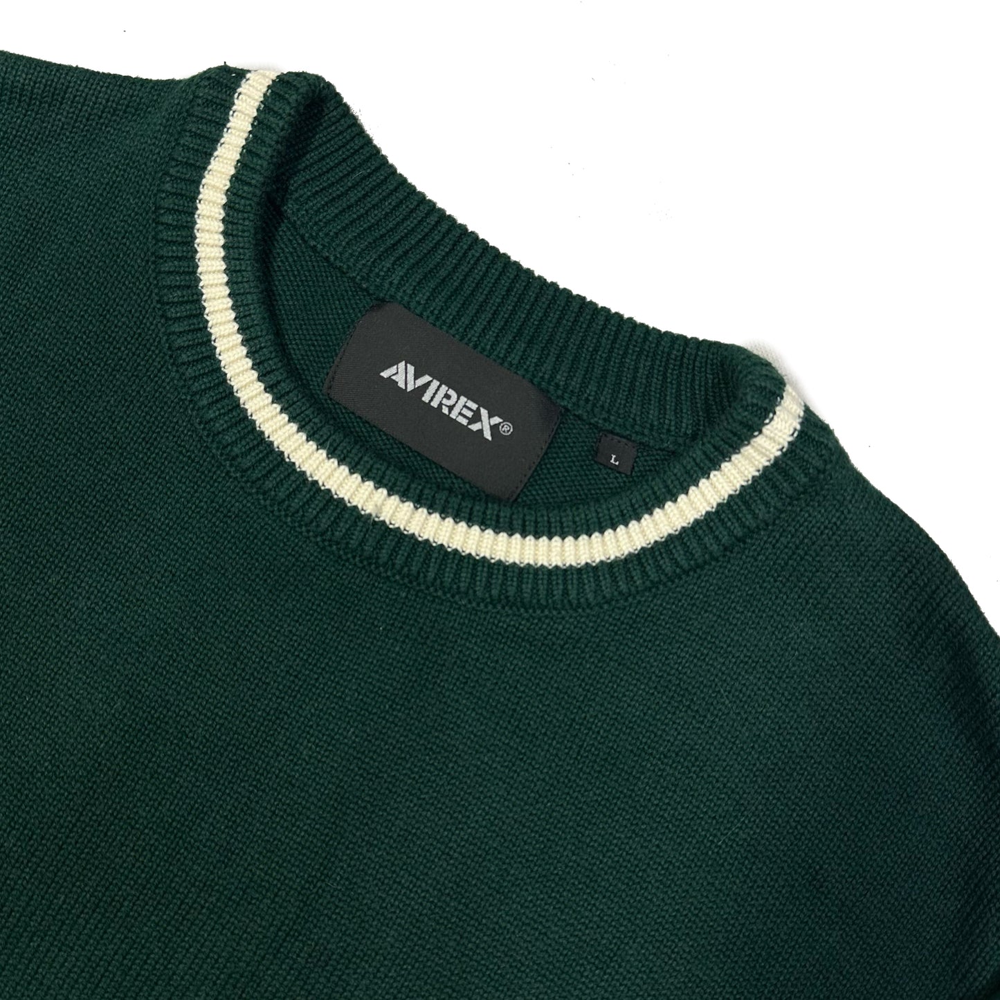 Avirex Cadet Knitted Sweatshirt In Green ( L )