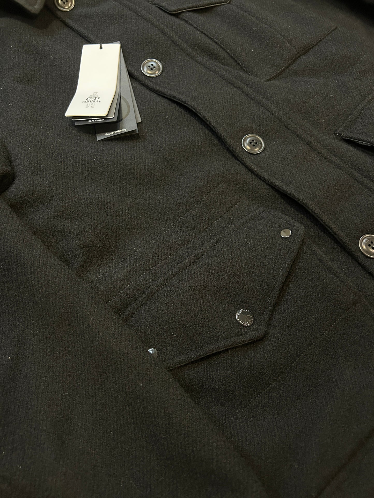 C.P. Company Wool Spellout La Mille Watch Viewer Duffle Jacket 46