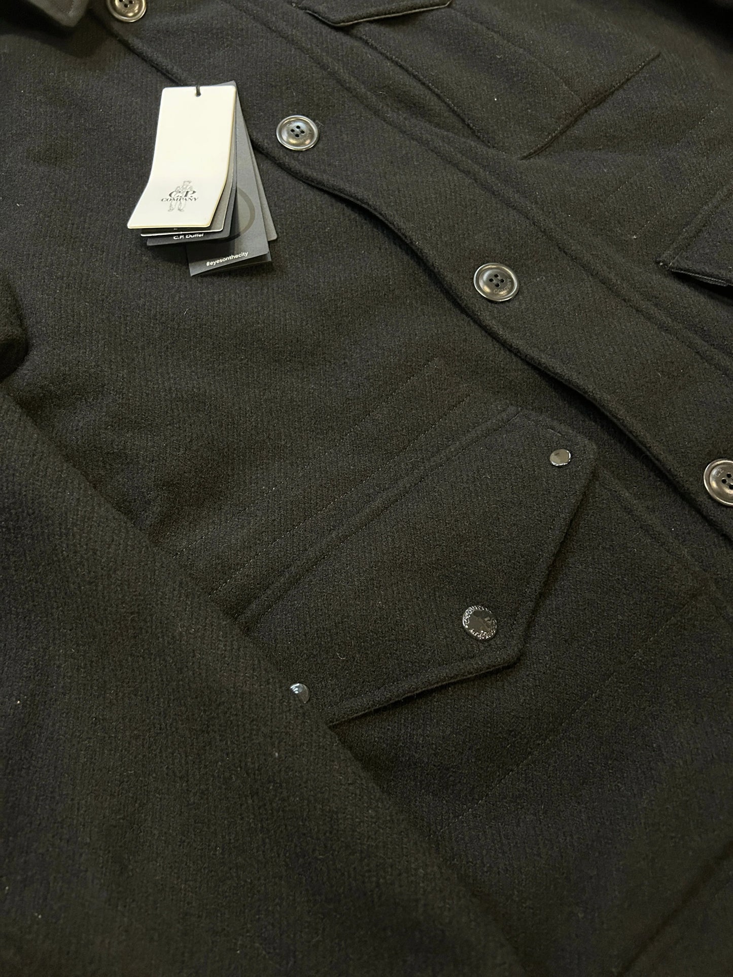 C.P. Company Wool Spellout La Mille Watch Viewer Duffle Jacket 46