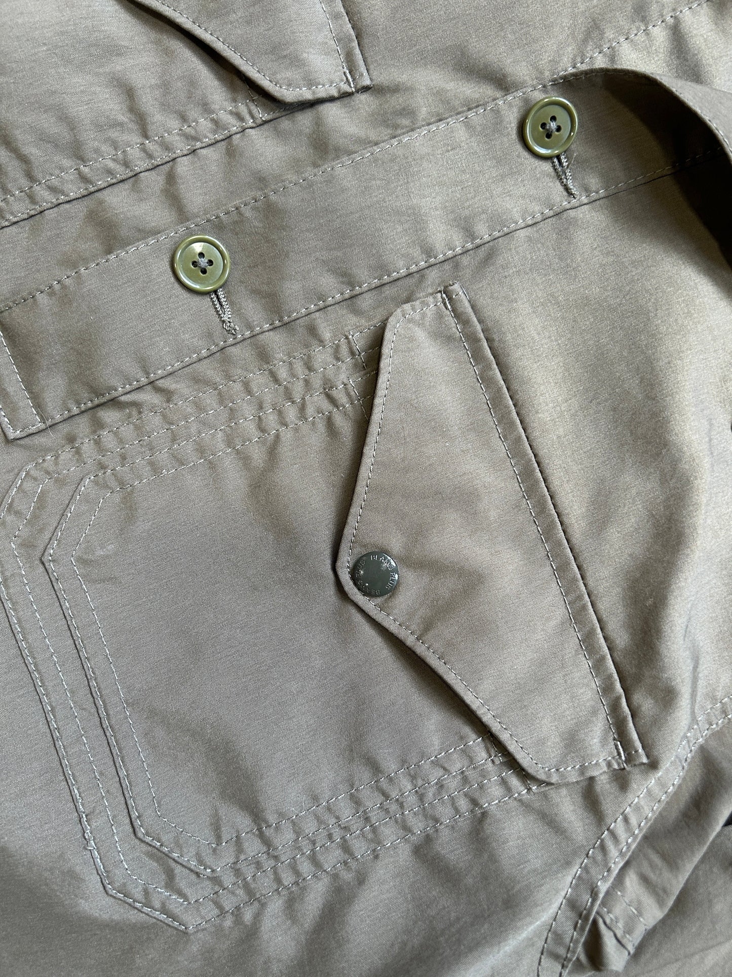 Beams Multi Pocket Half Over-Shirt S/M | Default Title, Khaki