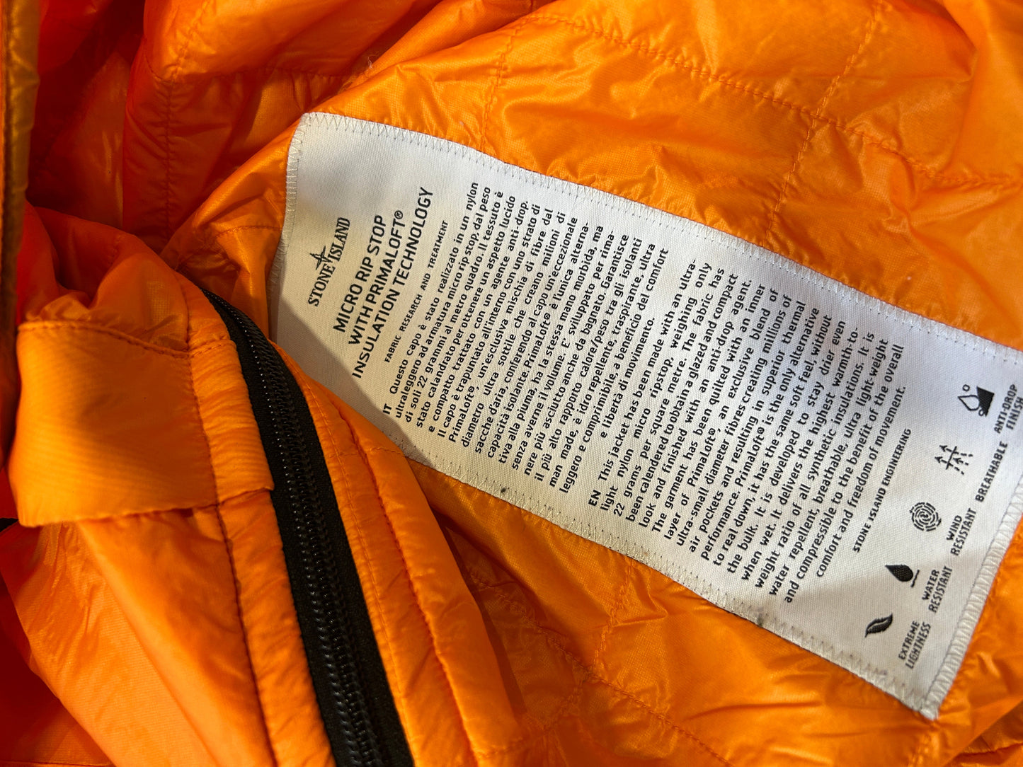 Stone Island Primaloft Hooded Jacket XXL | DEFAULT TITLE, Orange