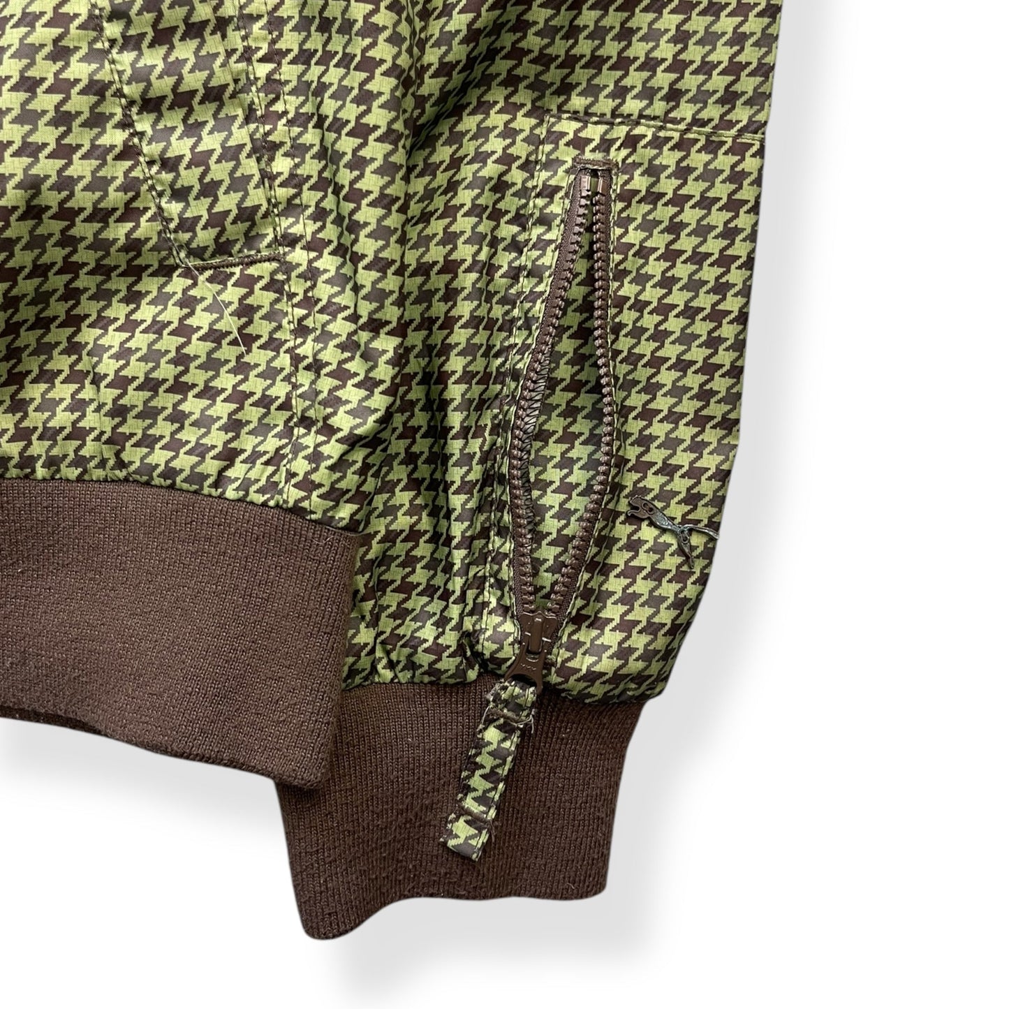 2000's Puma Houndstooth Hooded Jacket (L) | Default Title, Brown