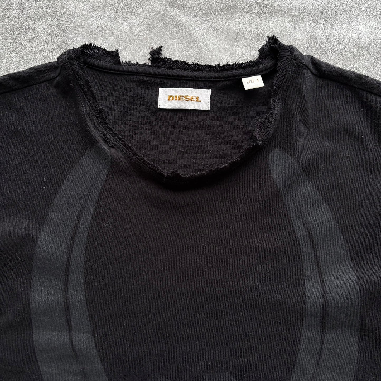 DIESEL DISTRESSED TOP | O/S, Red