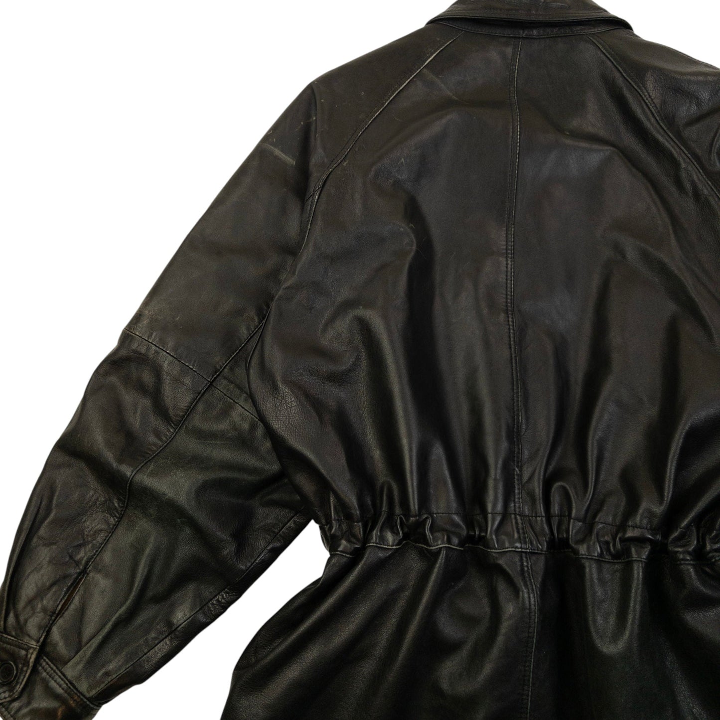 Vintage 90s Burberry Nova Check Lined Leather Jacket Size M | Medium, Black