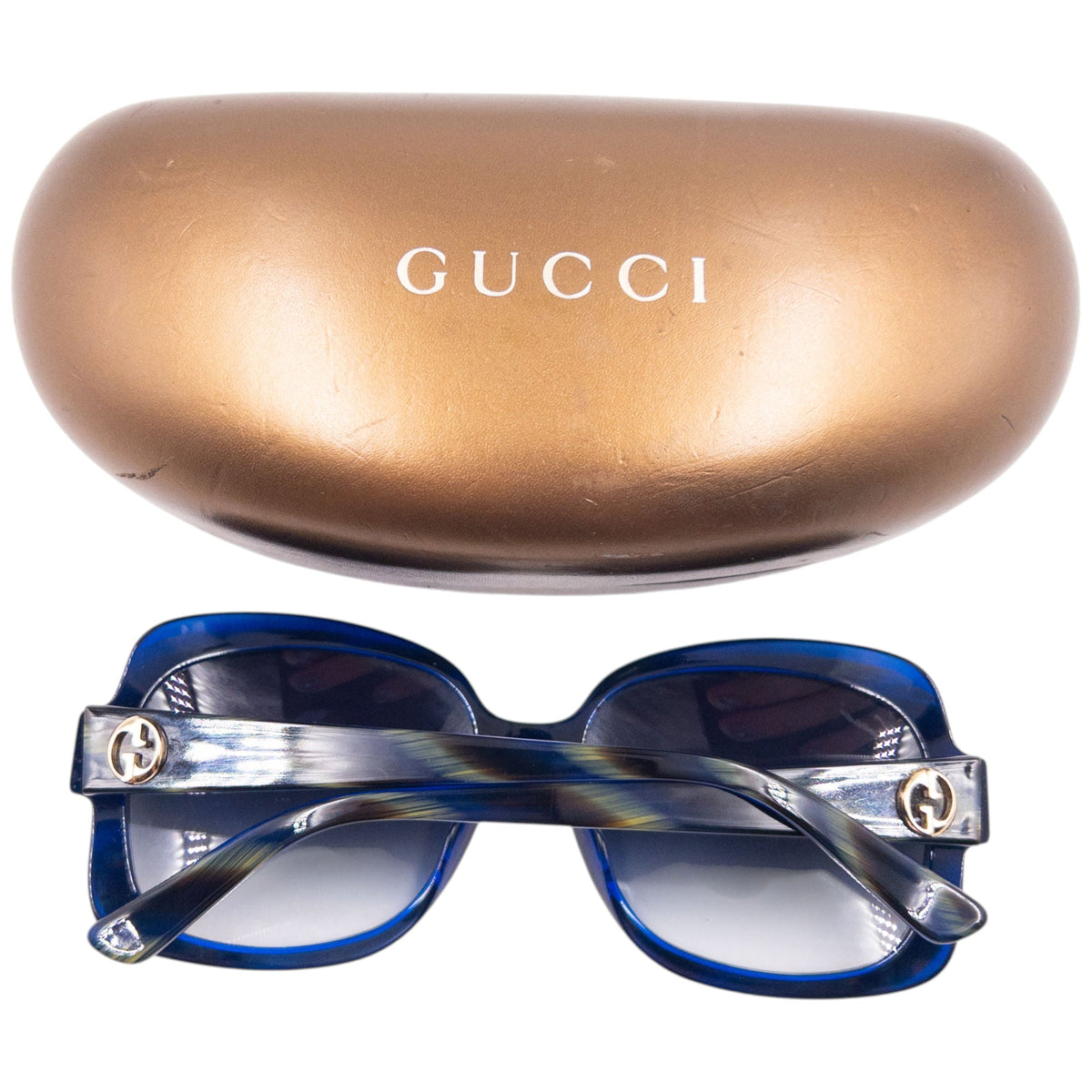Vintage 2000s Gucci Pattern Sunglasses | O/S, Blue