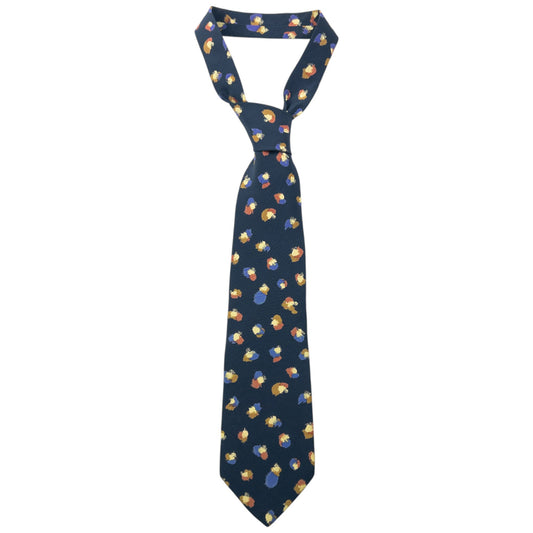 Vintage 90s Issey Miyake Pattern Silk Tie | O/S, Navy
