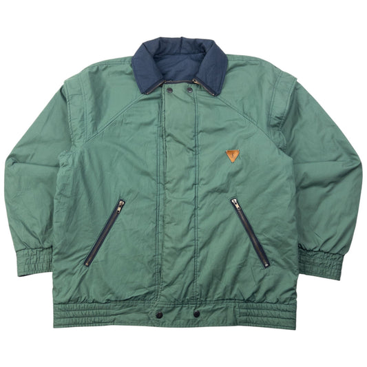 Vintage 90s YSL Yves Saint Laurent Reversible Zip-Off Sleeve Jacket Size M