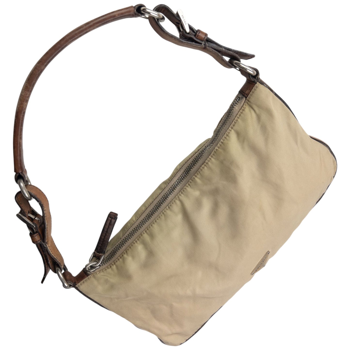 Vintage 2000s Prada Shoulder Bag | O/S, Beige
