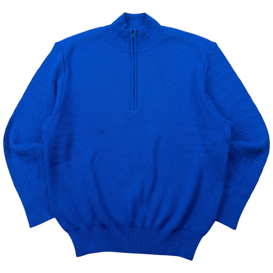 Vintage 90s Dior Sports Q Zip Wool Jumper Size XS