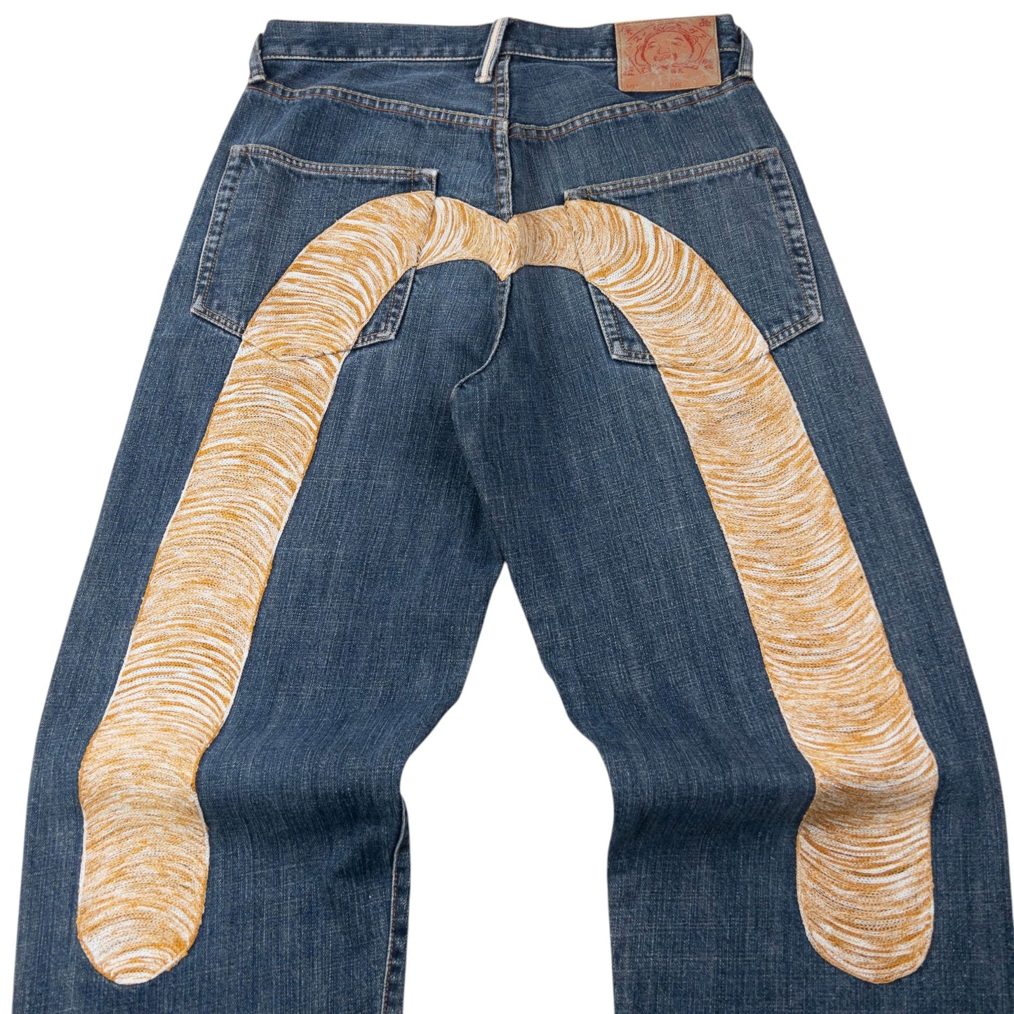 Vintage 2000s Evisu Embroidered Daicock Japanese Denim Jeans Size W30 | W30, Multicoloured
