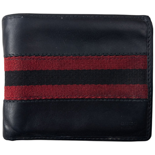 Vintage 2000s Gucci Stripe Leather Wallet