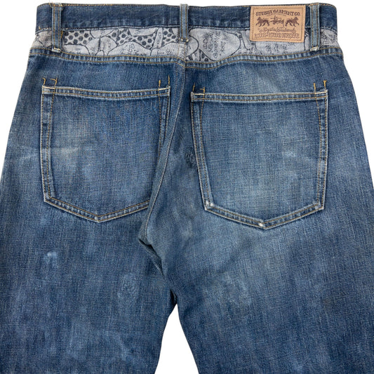 Vintage 2000s Stussy Speech Bubble Denim Jeans Size W34