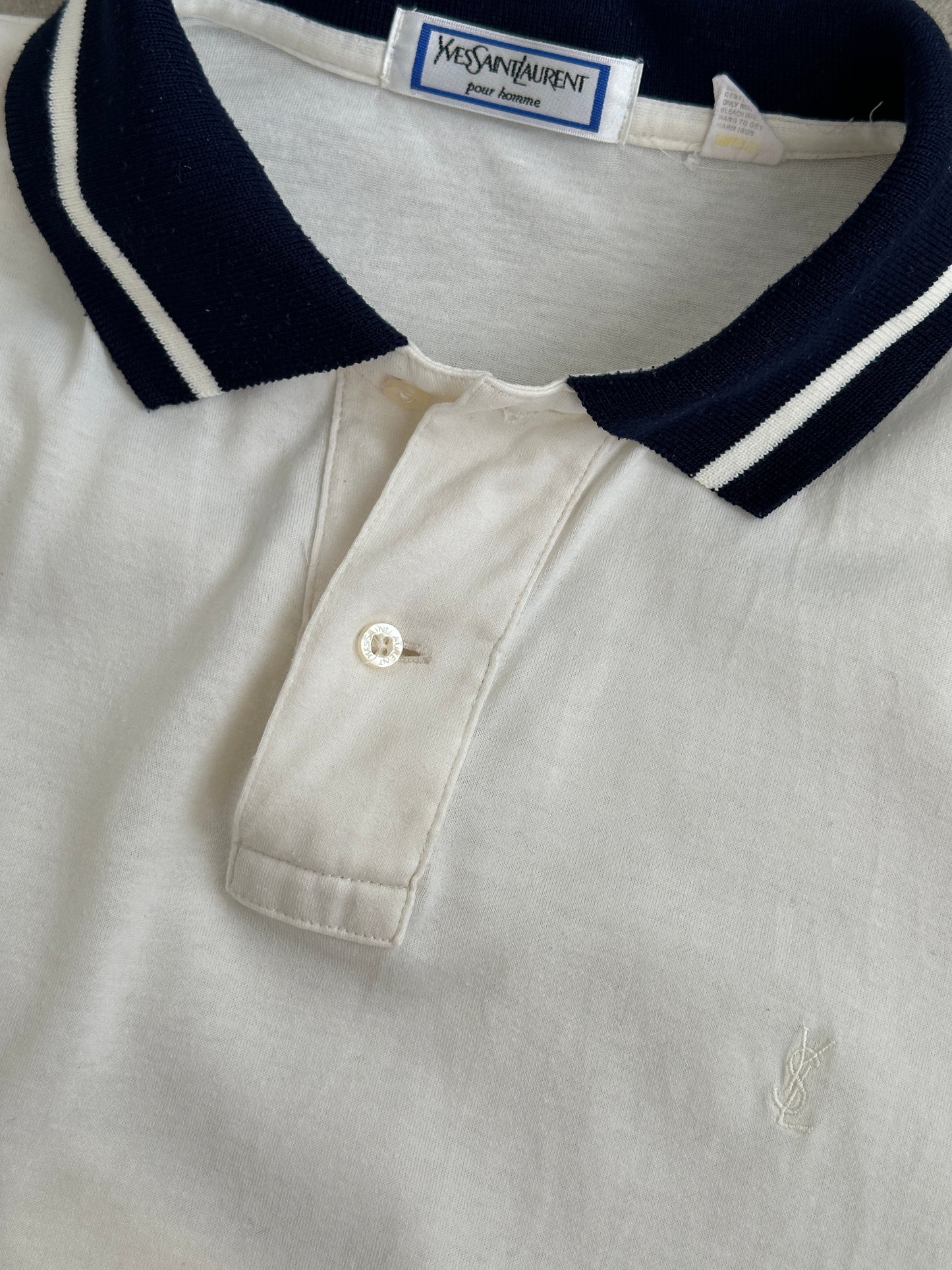 Yves Saint Laurent Pour Homme 1990s Striped Polo - L