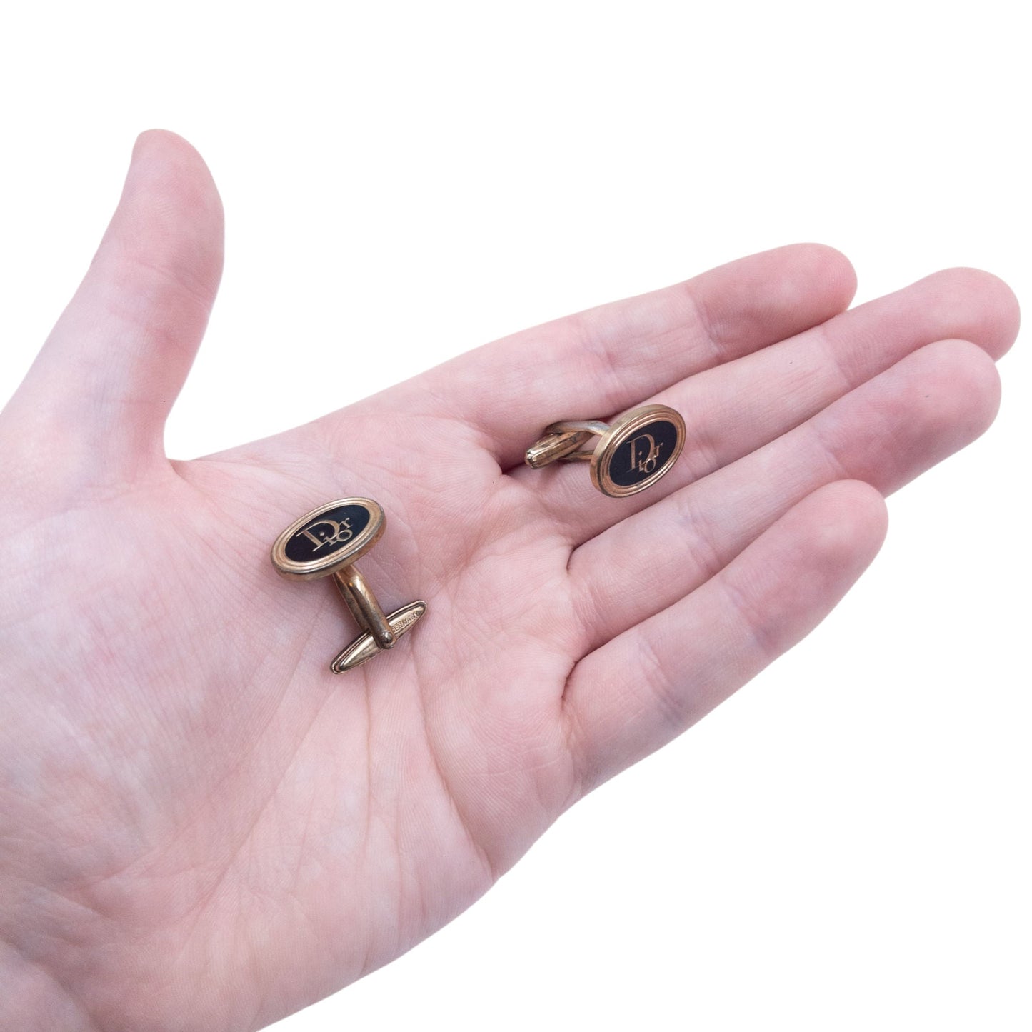 Vintage 90s Dior Embossed Cufflinks