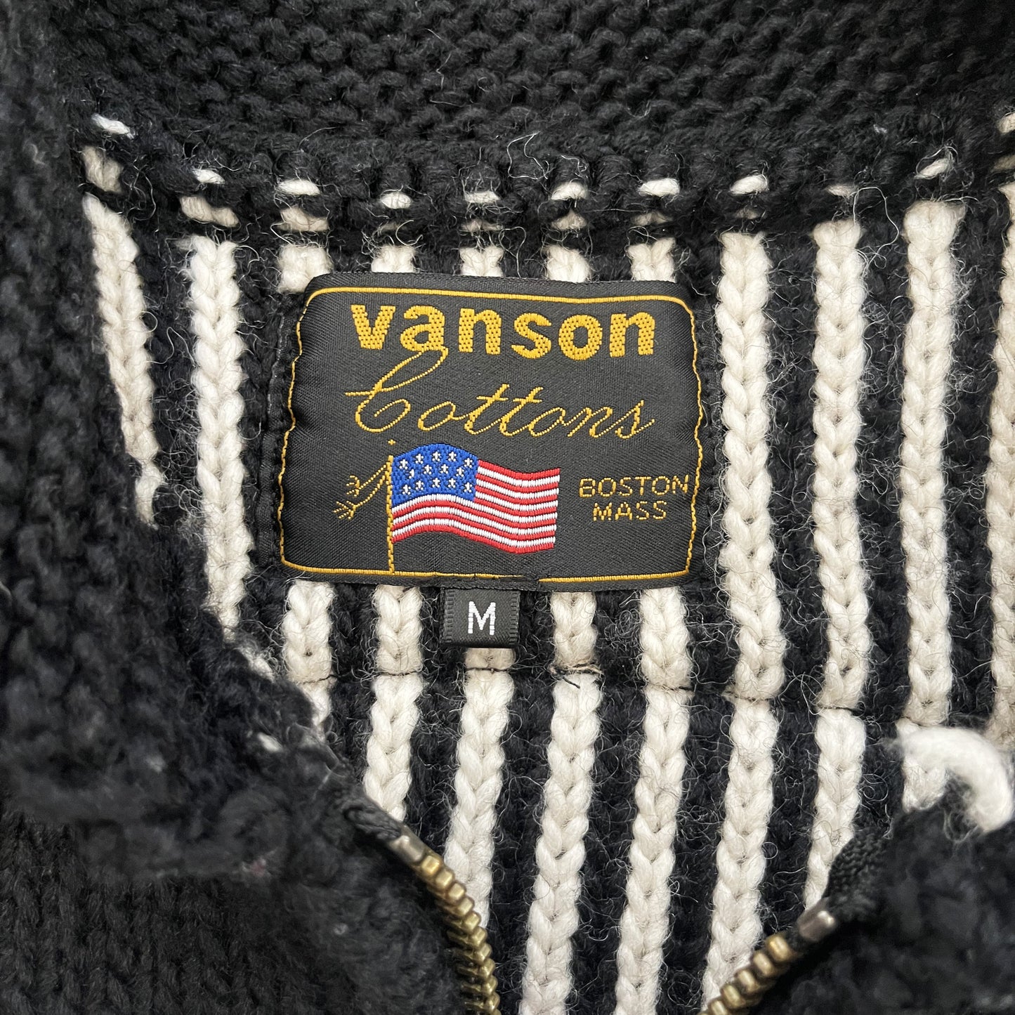 Vanson Leathers Skeleton Cowichan Jumper - M | Medium, Black and White