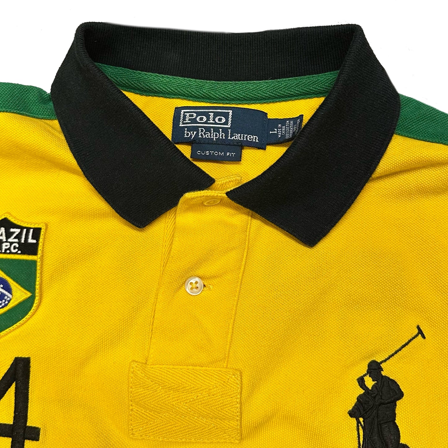 Ralph Lauren Spellout Brazil Polo In Yellow ( L )