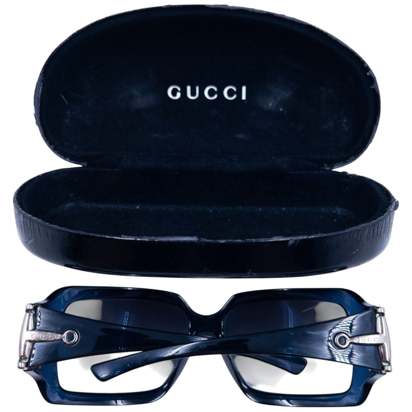 Vintage 2000s Gucci Horse Bit Sunglasses | O/S, Navy