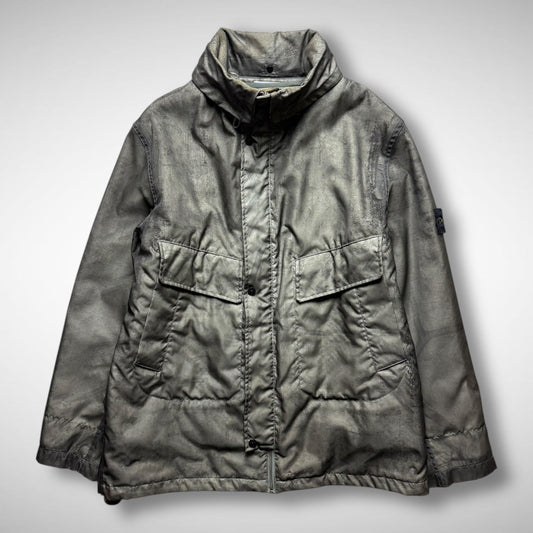 Stone Island Monofilament Mesh Camo Parka w/ Wool Liner (AW2001)