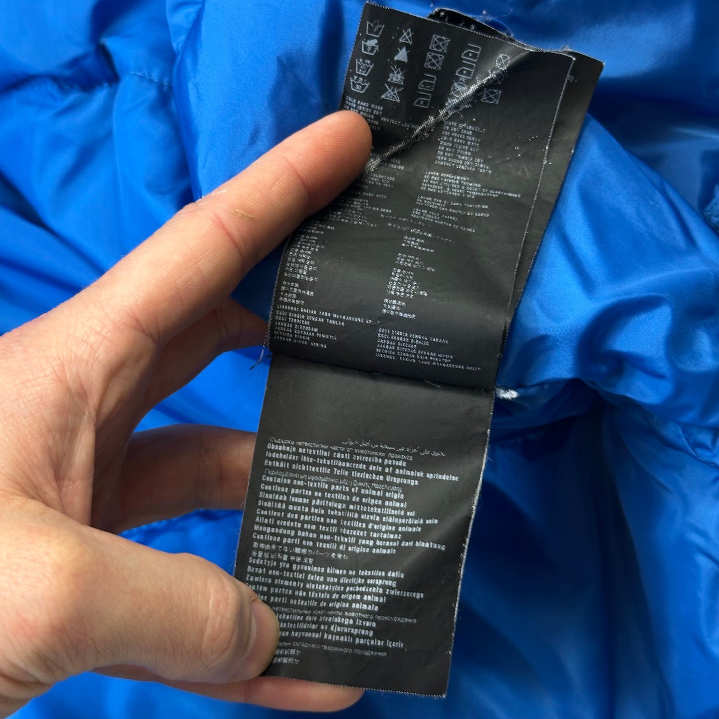 Prada 2012 Plaque Logo Bi-colour Nylon Goose Down Puffer Jacket - IT56 (L/XL) | Default Title, Blue