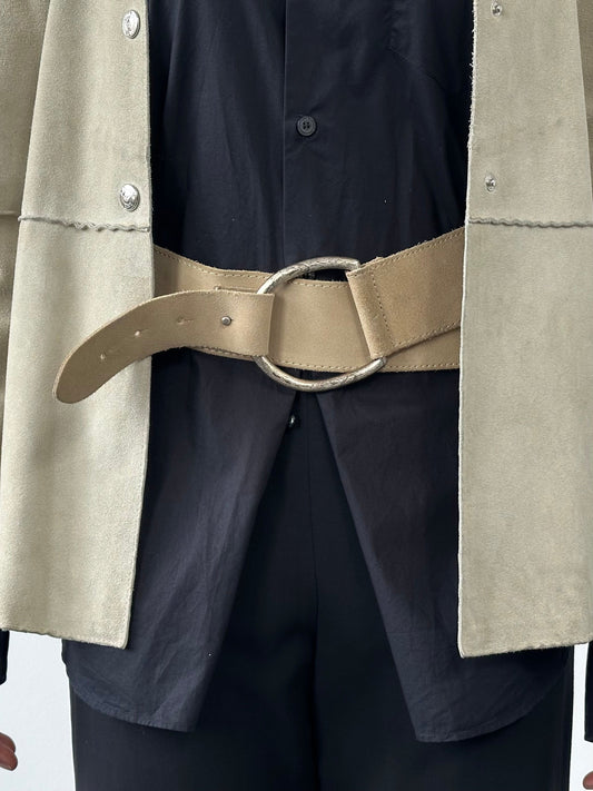 Vintage 1990s Suede Chunky Belt - W29-33