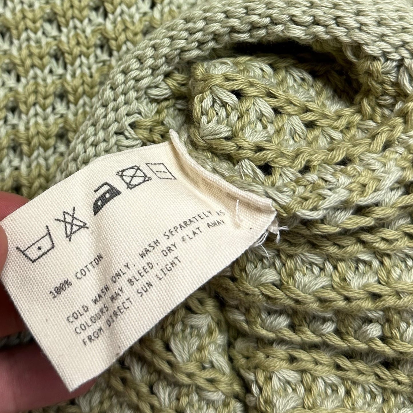 Xenia Telunts Green Fisherman Knit Sweatshirt