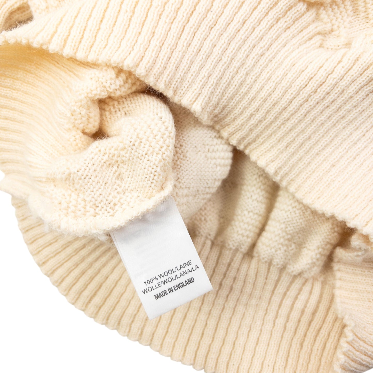 Vintage 90s Burberry Embroidered Wool Knit Jumper Size L | Large, Cream