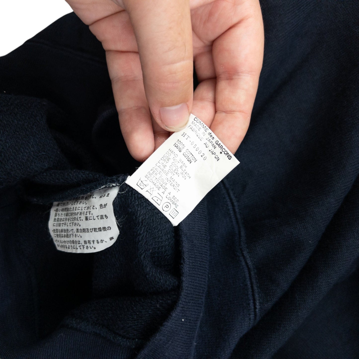 Vintage 1989 Comme Des Garçons HOMME Sweatshirt Size S | Small, Navy