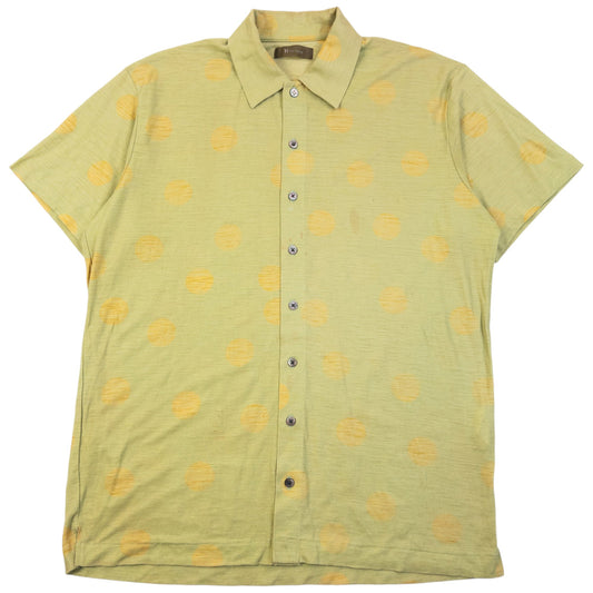 Vintage 90s Y's For Men By Yohji Yamamoto Short Sleeve Button Up Shirt Size M | Medium, Green