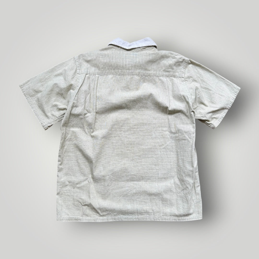 Nepenthes Brushed Cotton Towelling Collar Polo Shirt S/M